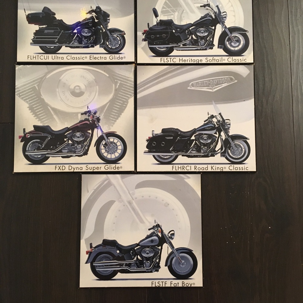 Harley Davidson Motorcycle Wooden Plaques